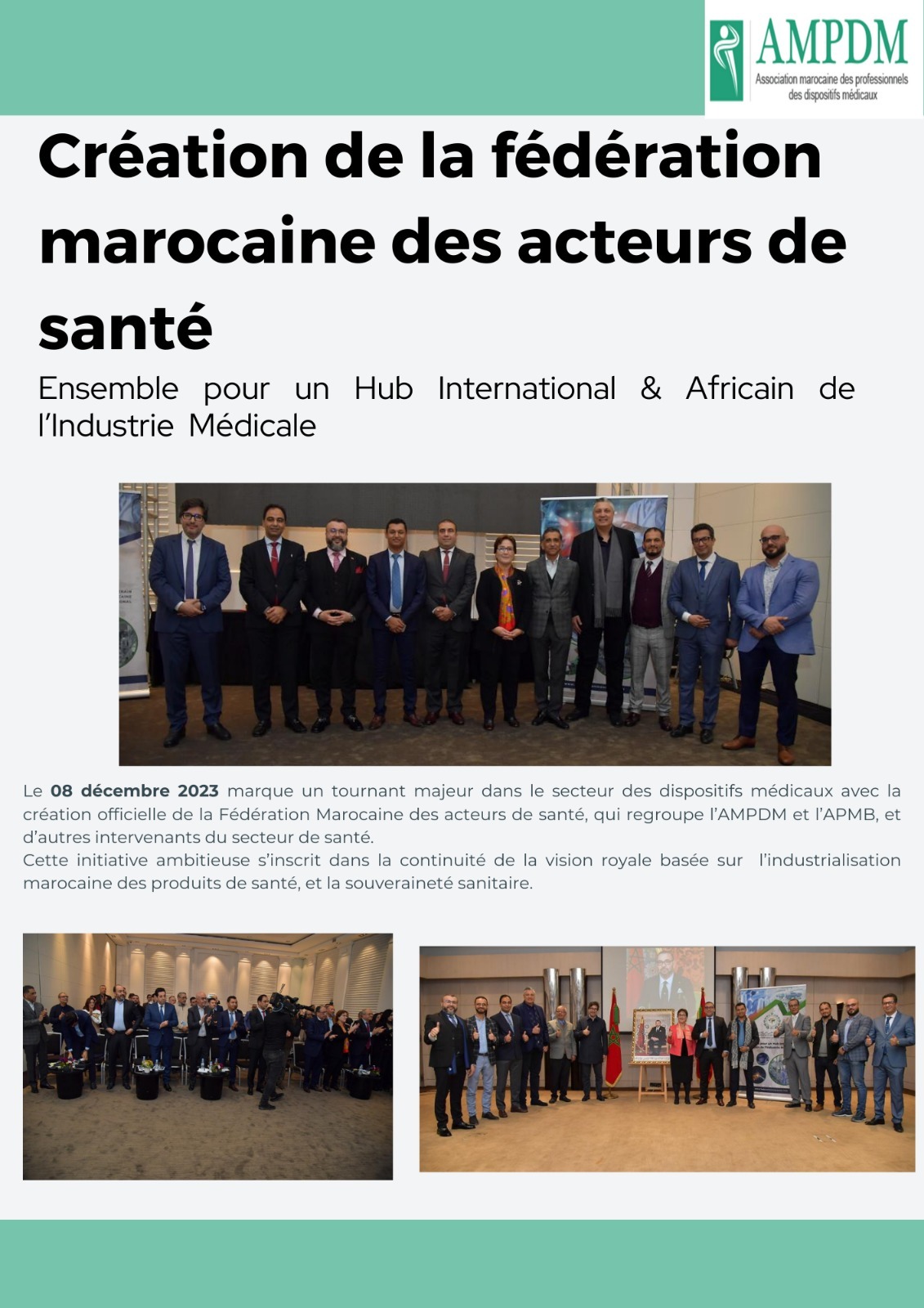 Création de la fédération marocaine des acteurs de santé